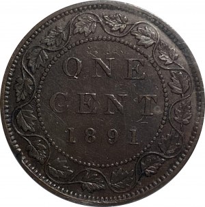 Canada 1891 SL SD 1 Cent Obverse 3