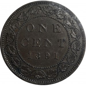 Canada 1891 SL SD 1 Cent Obverse 3
