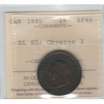 Canada 1891 SL SD 1 Cent Obverse 3