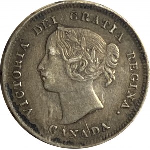 Canada 1900 Silver 5 Cent Round 0
