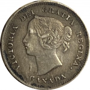 Canada 1900 Silver 5 Cent Round 0