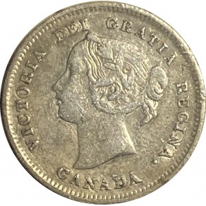 Canada 1900 Silver 5 Cent Round 0