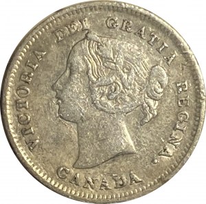 Canada 1900 Silver 5 Cent Round 0