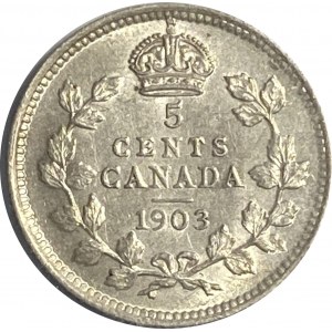 Canada 1903 Silver 5 Cent