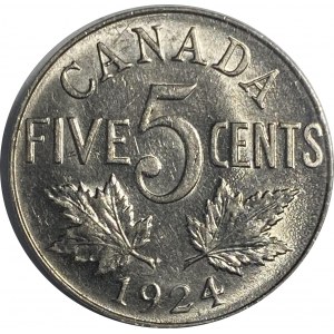 Canada 1924 Nickel 5 Cent