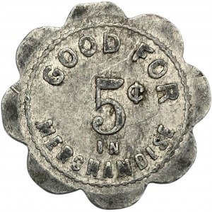 Canada Zurich Ontario 5 Cent J. Gascho & Son Merchant Token 1192-B-E