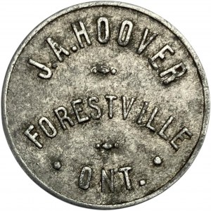 Canada Forestville Ontario 25 Cent J.A. Hoover Merchant Token 388-A-C