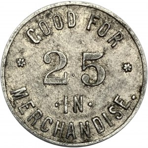 Canada Forestville Ontario 25 Cent J.A. Hoover Merchant Token 388-A-C