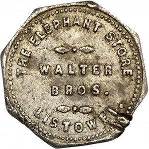 Canada Listowel Ontario 1 Cent Walter Bros. Merchant Token 580-C-F RARE