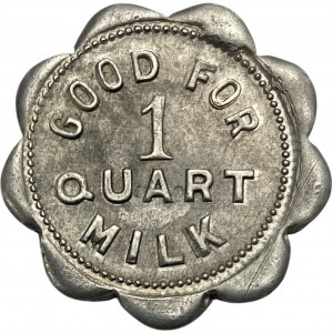 Canada Woodbridge Ontario 1 Quart Woodbridge Dairy Merchant Milk Token