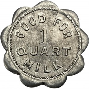 Canada Woodbridge Ontario 1 Quart Woodbridge Dairy Merchant Milk Token
