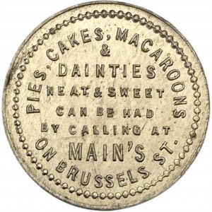 Canada Saint John NB 5 Cent Main's Bakery Merchant Token