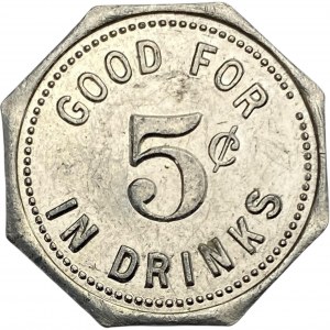 United States Chicago IL 5 Cent Adams Tavern Merchant Token