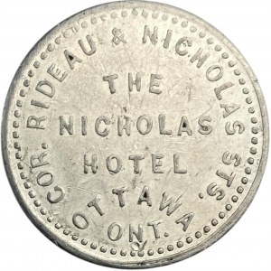Canada Ottawa Ontario One Schooner of Beer Nicholas Hotel Merchant Token 760-AK-A