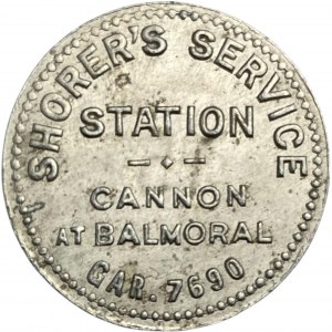Canada Hamilton Ontario Shorer's Service Station 15 Cent Merchant Token 464-AM-N