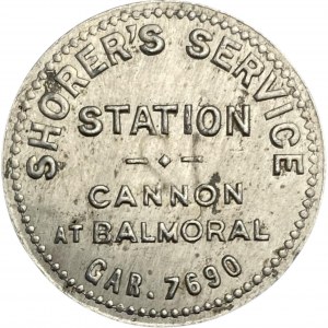 Canada Hamilton Ontario Shorer's Service Station 12 Cent Merchant Token 464-AM-O