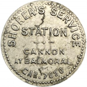 Canada Hamilton Ontario Shorer's Service Station 18 Cent Merchant Token 464-AM-M
