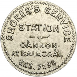 Canada Hamilton Ontario Shorer's Service Station 24 Cent Merchant Token 464-AM-K