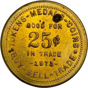 United States Wheatland CA 1973 25 Cent Williges Merchant Token