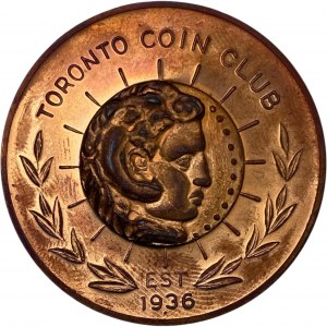 Canada Toronto Ontario 1971 Toronto Coin Club Medal