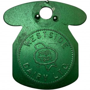 Canada Kitchener Ontario 1 Quart Westside Dairy Merchant Milk Token