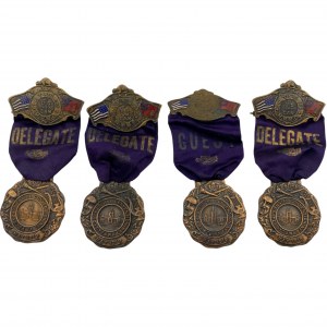 Medals 4 Pieces 1919 Ottawa Convention USA/Canada
