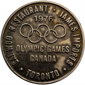 Canada Toronto Ontario 1976 Sai Woo Restaurant Olympic Games Medallion