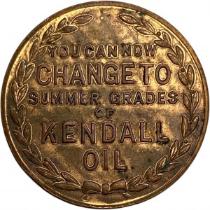 Kendall Motrol Oil Good Luck Medallion