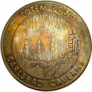 United States Whites City NM Totem Poles Carlsbad Caverns Good Luck Medallion
