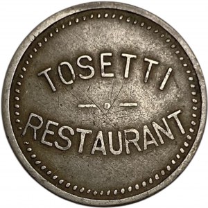 Tosetti Restaurant 5 Cent Herman Weber Merchant Token