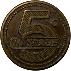 Shirk's Service Station 5 Cent in Trade Token