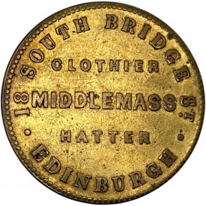 Veľká Británia Edinburg South Bridge Clothier Medallion