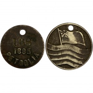 Canada Ontario Lot of 2 Tag Medallions Petrolia 1885