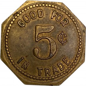 United States 184 Washington H & R Clamage 5 Cent Token
