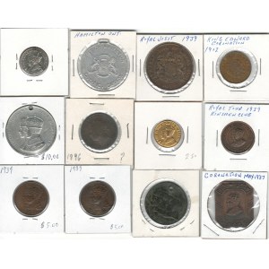 Royal Visit and Coronation Medallion Lot (12 pieces)