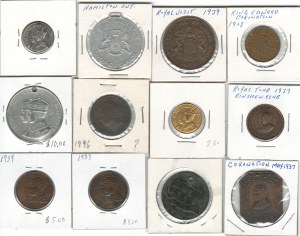 Royal Visit and Coronation Medallion Lot (12 pieces)