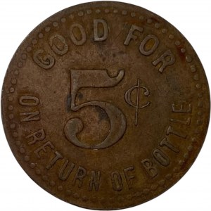 United States Detroit MI 5 Cent W.G. Bell & Co Merchant Token