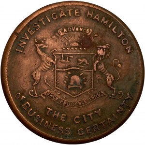 Canada Hamilton Ontario The Convention City Medallion
