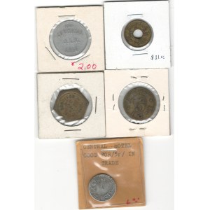 Good For In Trade Token Lot. Central Hotel Etc. (5 pieces)