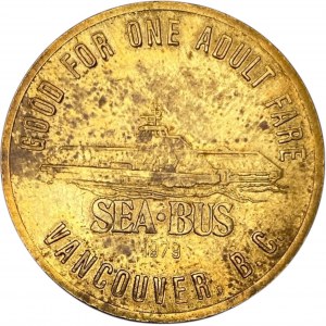 Canada Vancouver BC One Bus Fare Transit Token