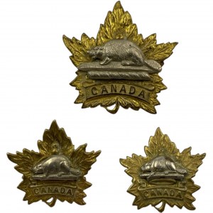 Canada General Service Cap & Collar Badges (3 pieces)