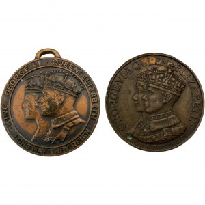 Canada 1937 Coronation Ford Windsor & 1939 Royal Tour Medallions (2 pieces)