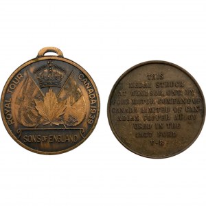 Canada 1937 Coronation Ford Windsor & 1939 Royal Tour Medallions (2 pieces)