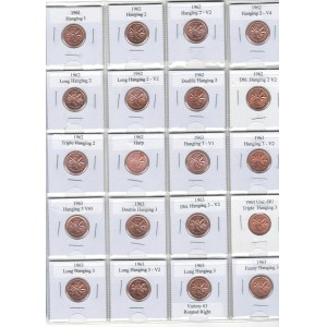 Canada 1 Cent & 5 Cent Varieties (53 pieces)