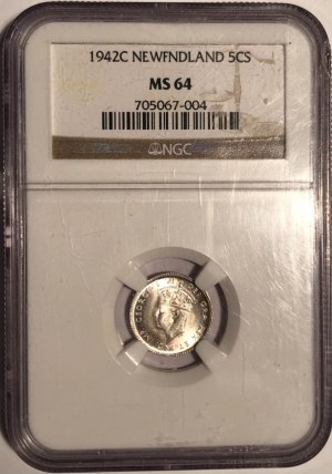 Canada Newfoundland 1942C 5 Cent