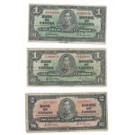 Bank of Canada 1937 $1 to $20 Banknote Lot $101 Face Value (21 Pieces)