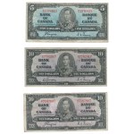Bank of Canada 1937 $1 to $20 Banknote Lot $101 Face Value (21 Pieces)