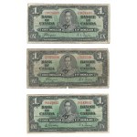 Bank of Canada 1937 $1 to $20 Banknote Lot $101 Face Value (21 Pieces)