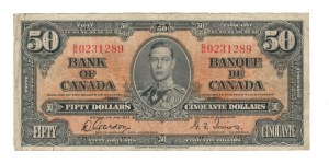 Bank of Canada 1937 $50 Banknote B/H BC-26b