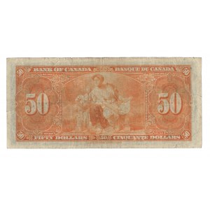 Bank of Canada 1937 $50 Banknote B/H BC-26b